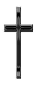 Black Single Cross White